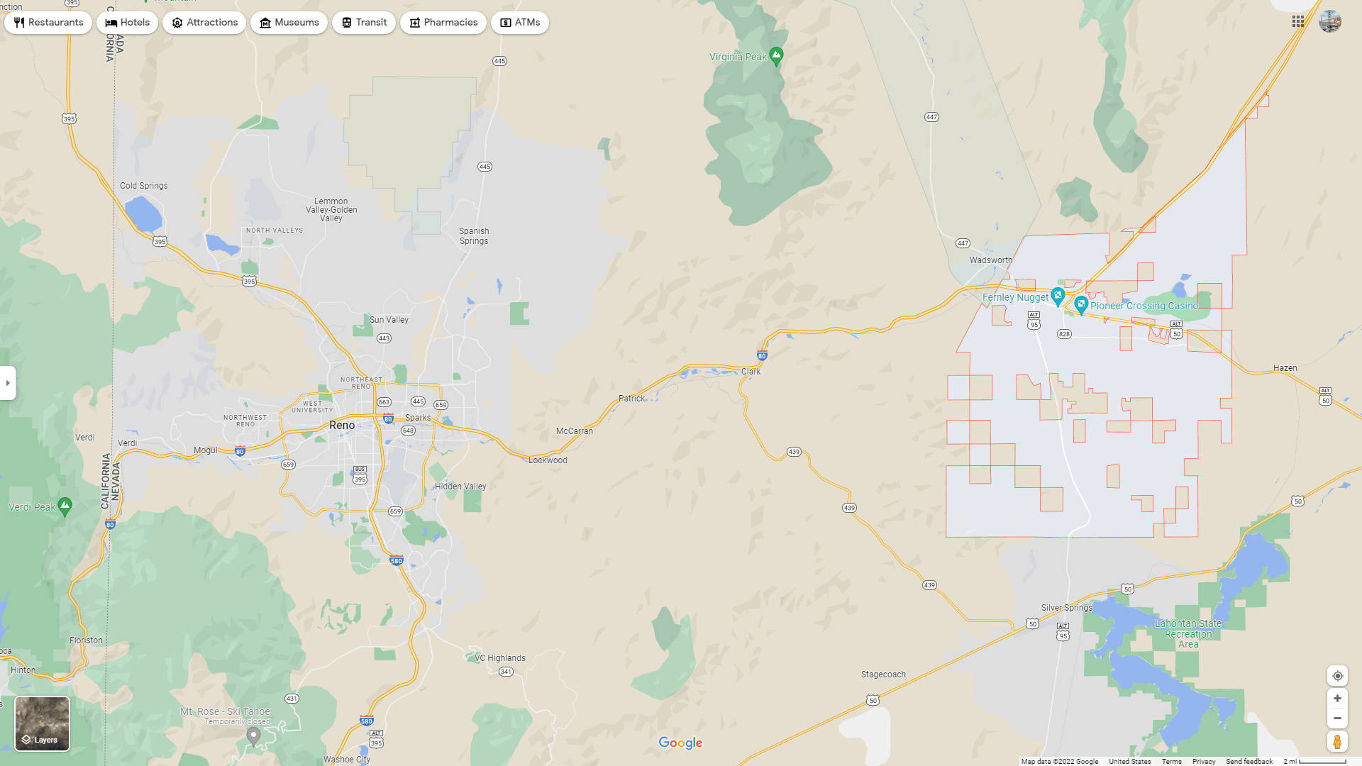 Fernley Nevada Map